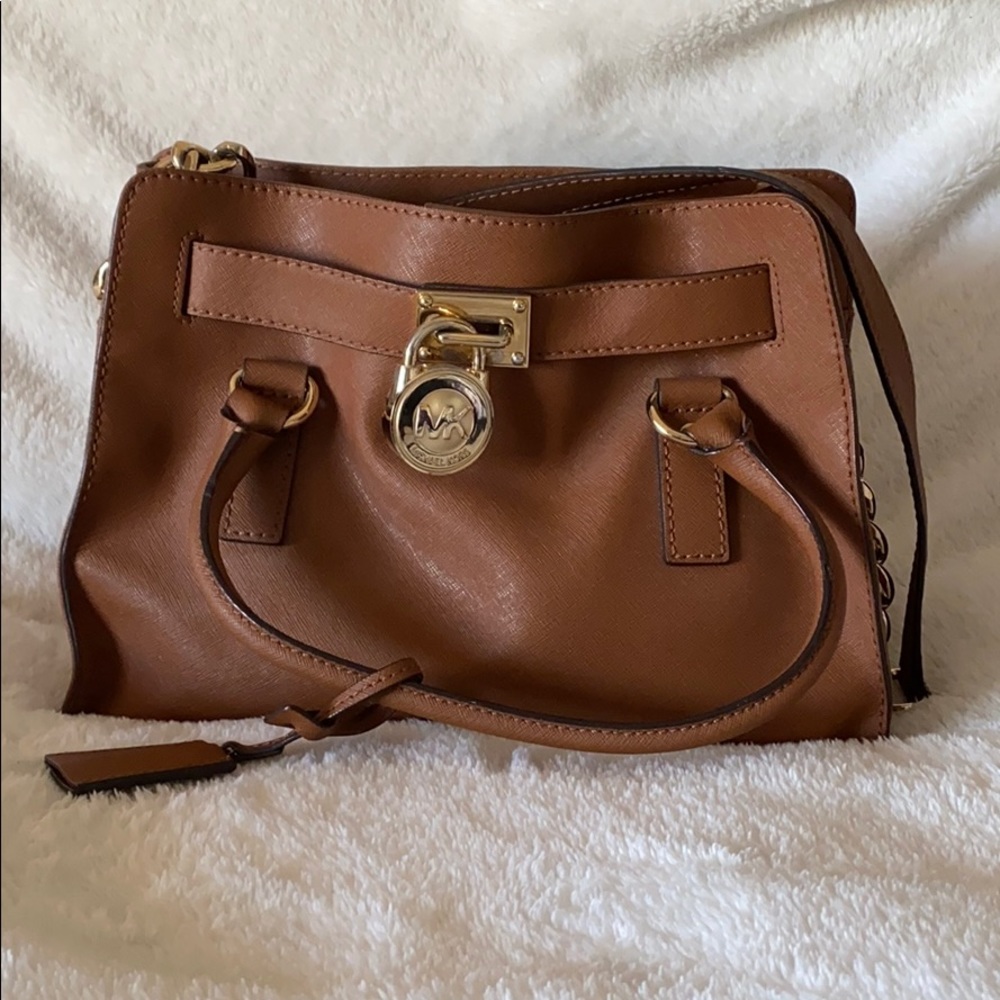 Michael Kors Hamilton leather satchel purse